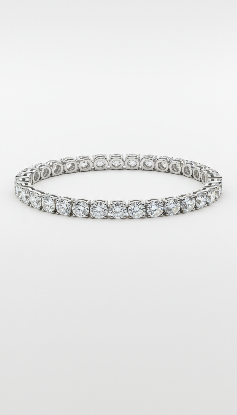 Moissanite Tennis Bracelet Sterling Silver